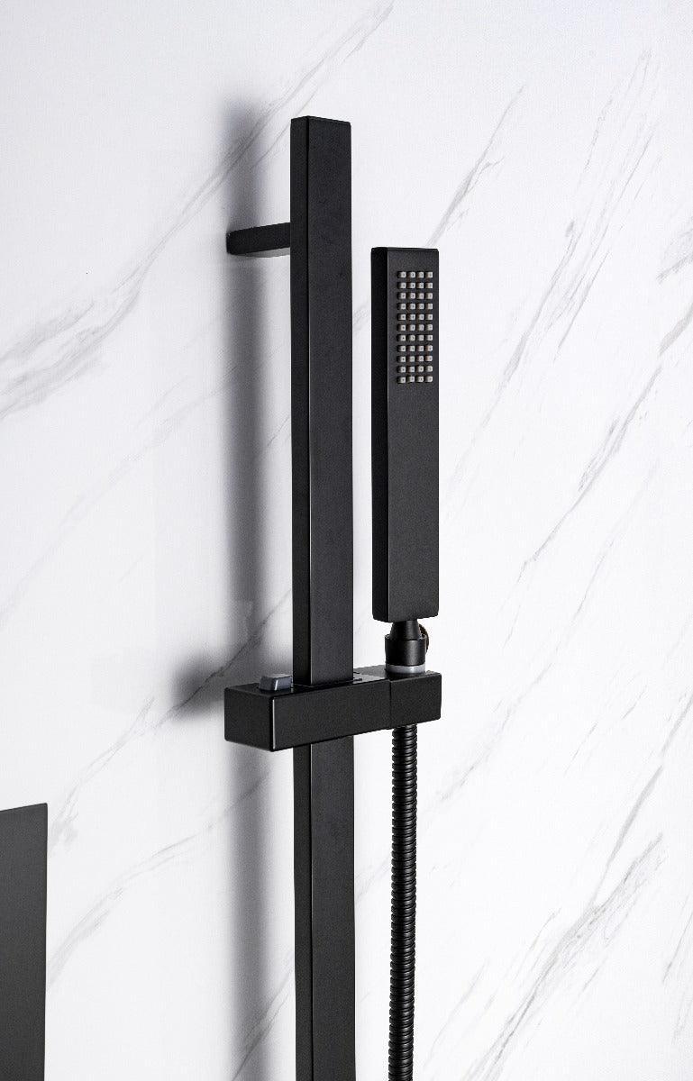 Bathroom Shower Set - Barbados - Matte Black - 2 Function Thermostatic - Golden Elite Deco