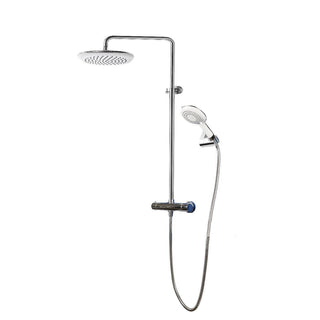 Bathroom Shower Set - Mercier - White & Chrome - 2 Function - Golden Elite Deco