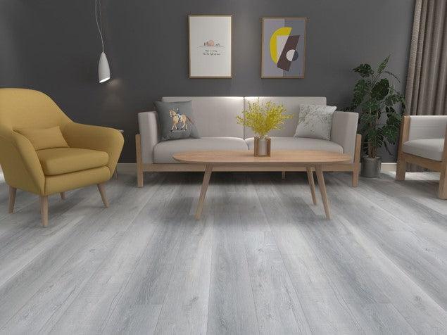 SPC Vinyl Click Flooring with Underpad - Silver Oak - 6 mm - Golden Elite Deco