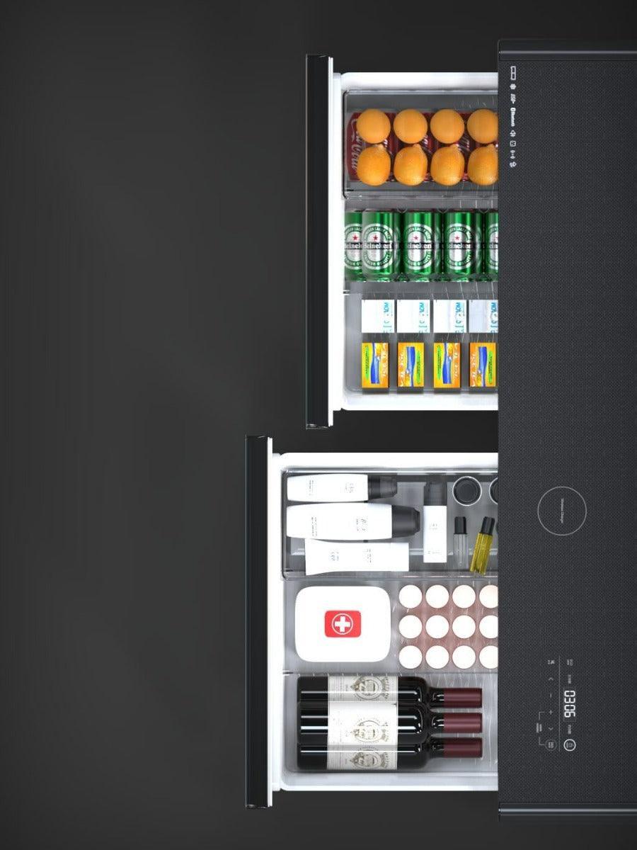 Smart Coffee Table with Refrigerated Drawer - White - PRE-ORDER SHIPS IN JUNE - Golden Elite Deco