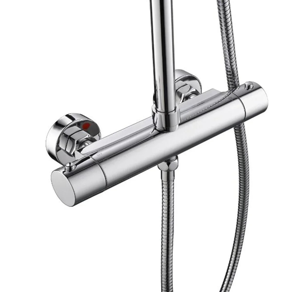 Shower Mixer Chrome - Thermostatic 2-Function Round - Golden Elite Deco