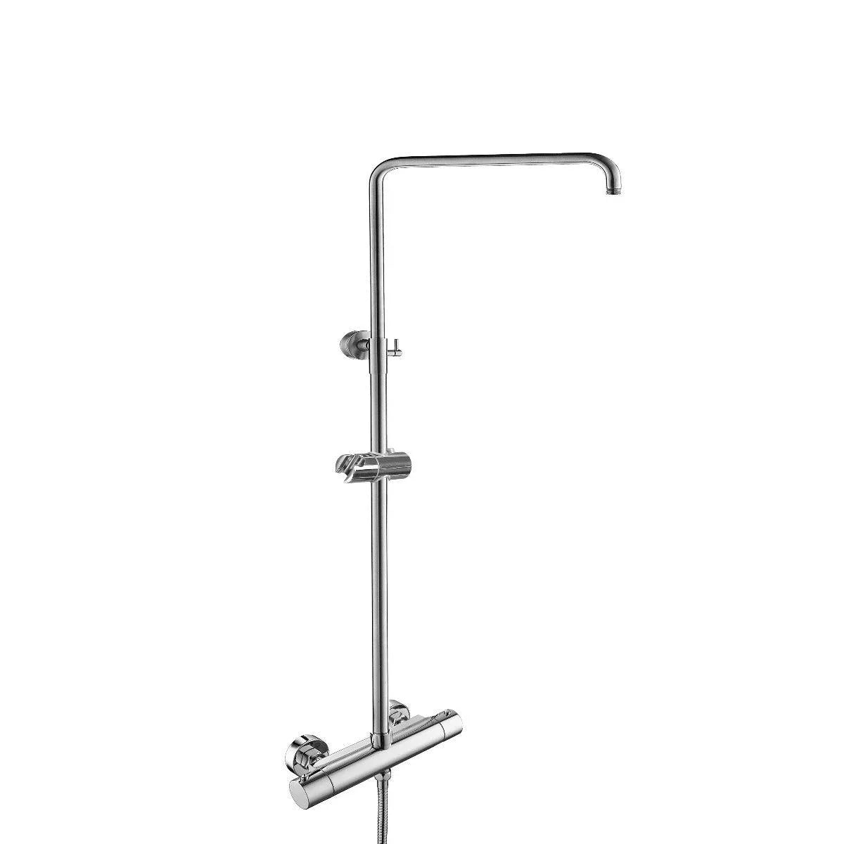 Shower Mixer Chrome - Thermostatic 2-Function Round - Golden Elite Deco