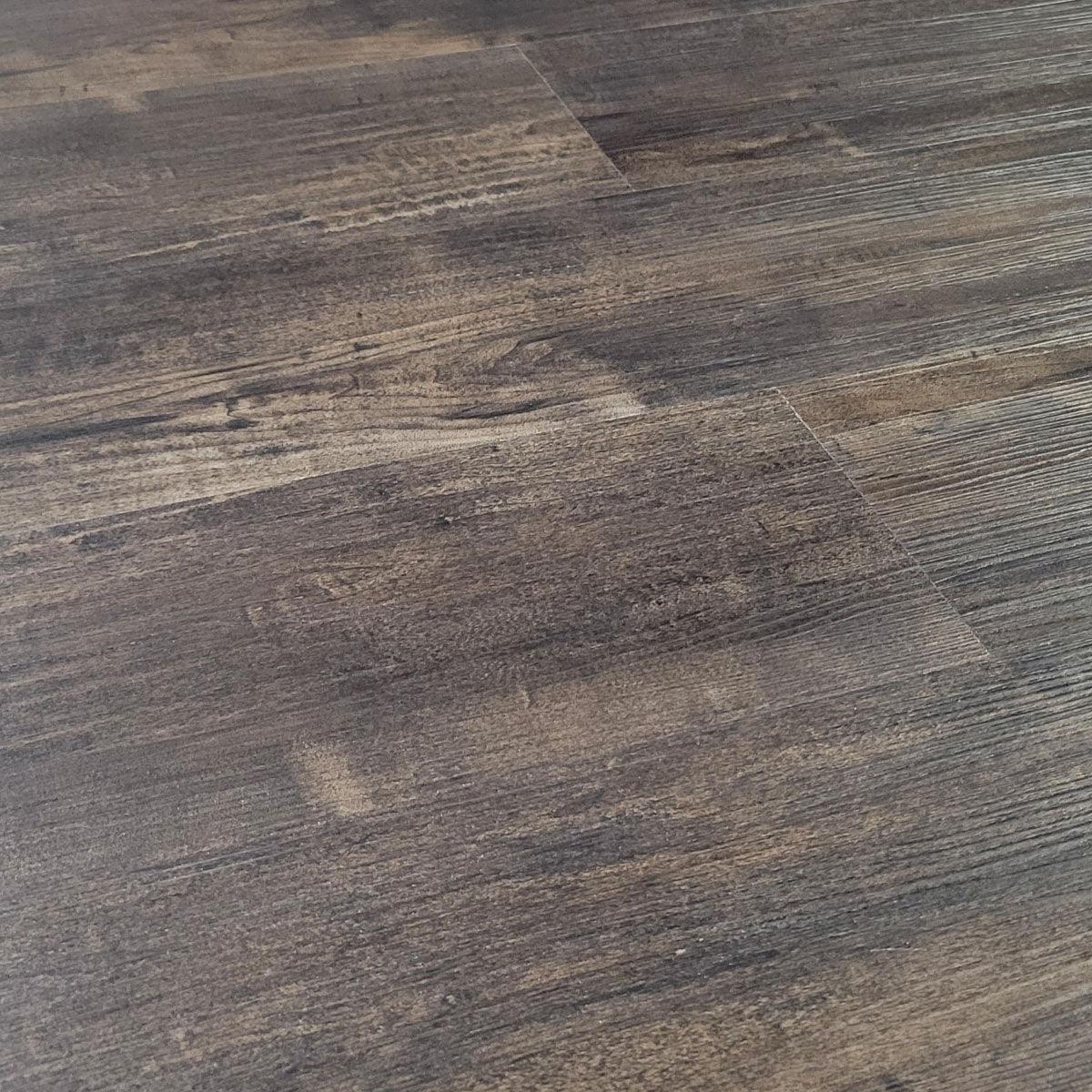 Espresso 6mm SPC Vinyl Click Flooring with Integrated Underpad - 7" x 54" Planks