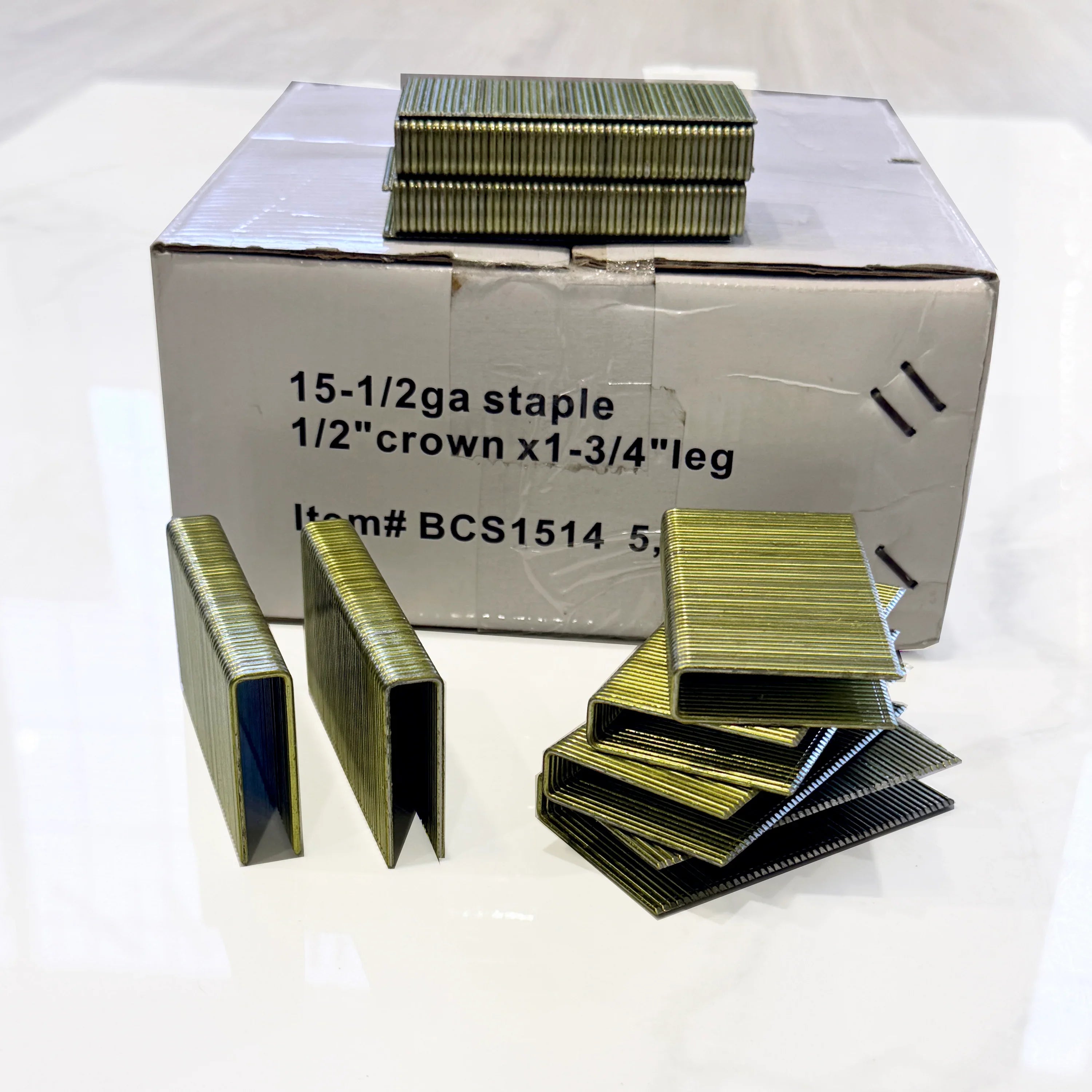 Hardwood Flooring Staples 15-1/2 Gauge x 1 3/4" Long - 5000 per box
