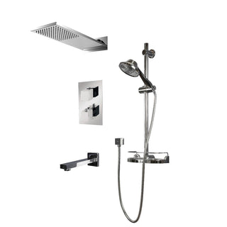 Bathroom Shower Set - Strasbourg - Chrome - 3 Function - Golden Elite Deco