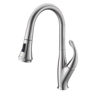 Swan Kitchen Faucet - Brushed Nickel - Golden Elite Deco
